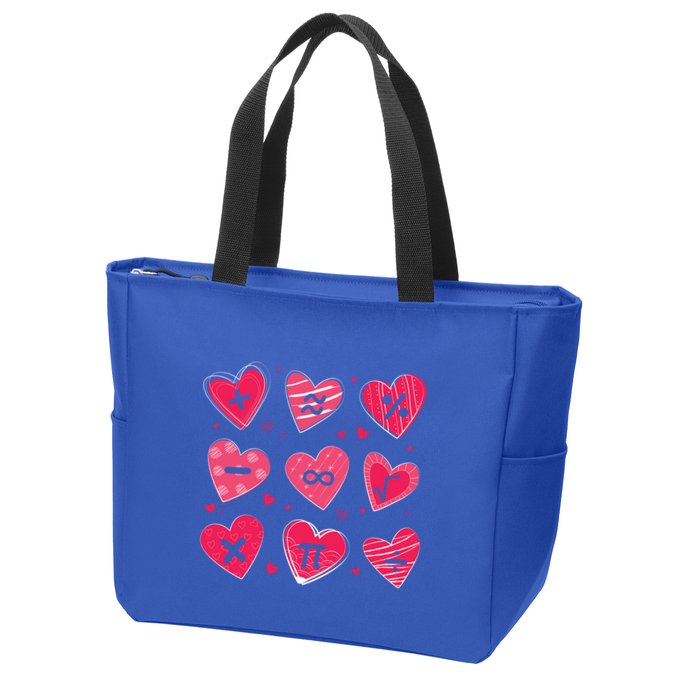 Math Heart Symbols Addition Pi Equation Design Gift Zip Tote Bag