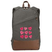 Math Heart Symbols Addition Pi Equation Design Gift Cotton Canvas Backpack