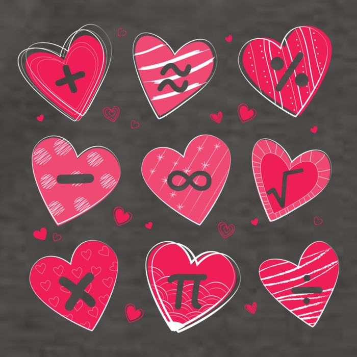 Math Heart Symbols Addition Pi Equation Design Gift Vector Backpack