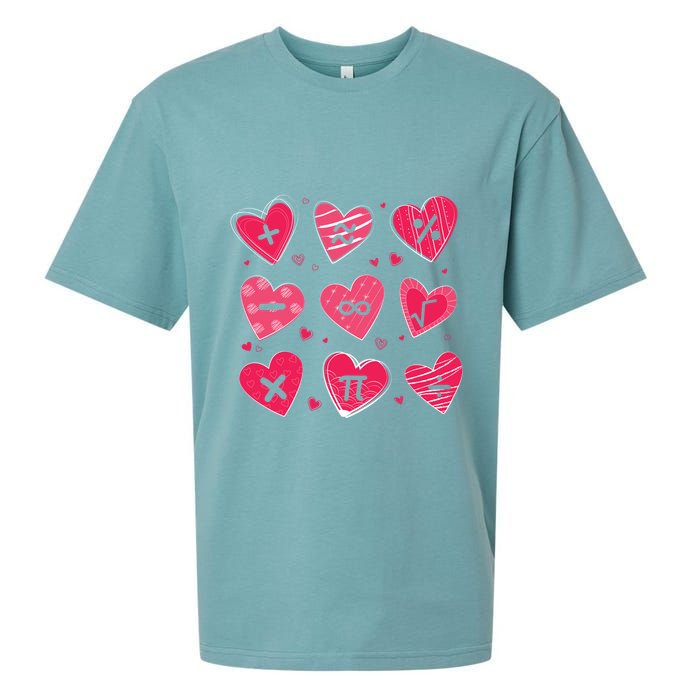 Math Heart Symbols Addition Pi Equation Design Gift Sueded Cloud Jersey T-Shirt