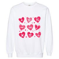 Math Heart Symbols Addition Pi Equation Design Gift Garment-Dyed Sweatshirt