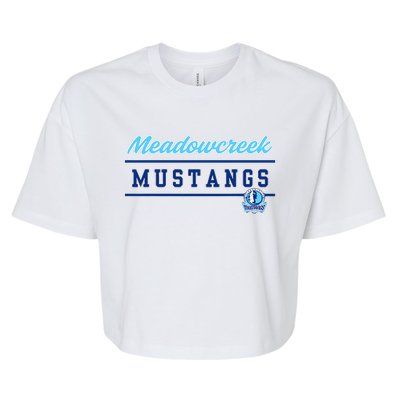 Meadowcreek High School Mustangs Lined Up Bella+Canvas Jersey Crop Tee