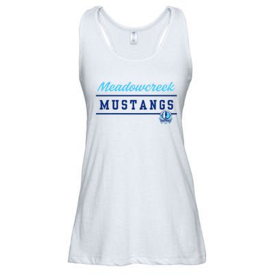 Meadowcreek High School Mustangs Lined Up Ladies Essential Flowy Tank