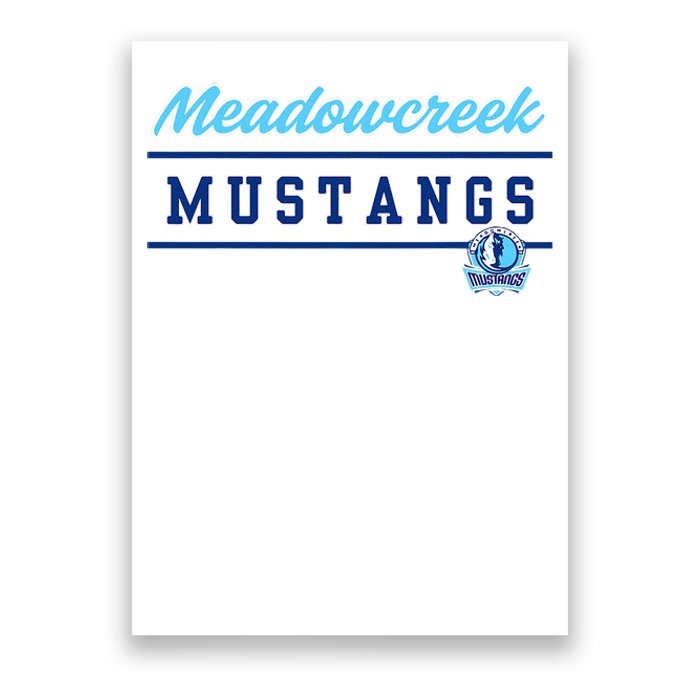 Meadowcreek High School Mustangs Lined Up Poster