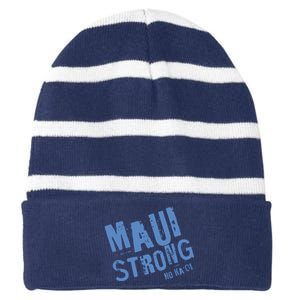 Maui Hawaii Strong Striped Beanie with Solid Band