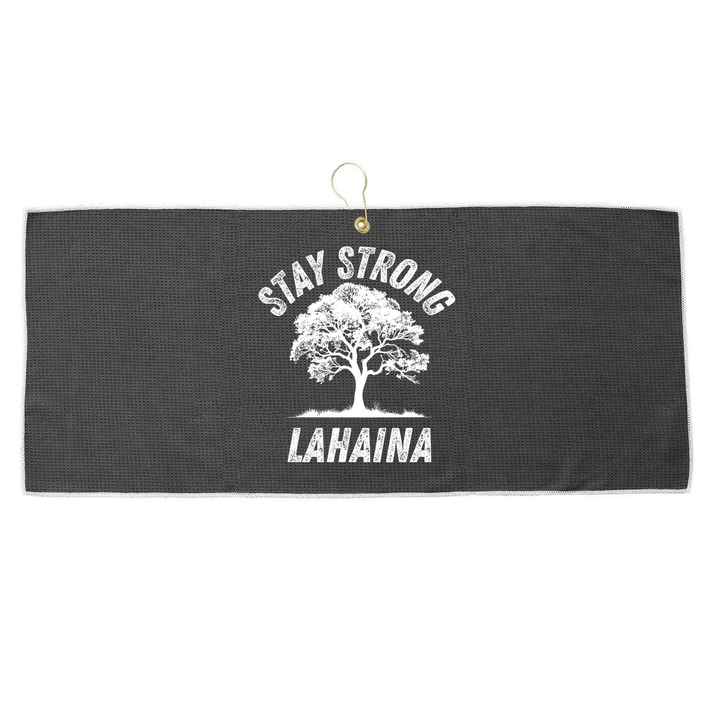 Maui Hawaii Strong Maui Wildfire Lahaina Survivor Large Microfiber Waffle Golf Towel