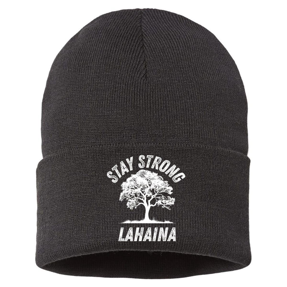 Maui Hawaii Strong Maui Wildfire Lahaina Survivor Sustainable Knit Beanie