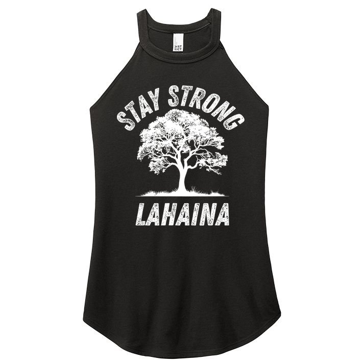 Maui Hawaii Strong Maui Wildfire Lahaina Survivor Women's Perfect Tri Rocker Tank