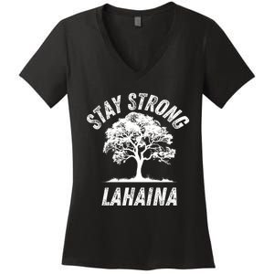 Maui Hawaii Strong Maui Wildfire Lahaina Survivor Women's V-Neck T-Shirt