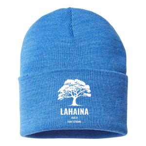 Maui Hawaii Strong Maui Wildfire Gift Lahaina Survivor Sustainable Knit Beanie