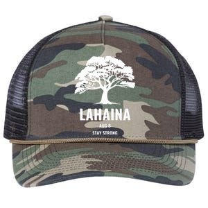 Maui Hawaii Strong Maui Wildfire Gift Lahaina Survivor Retro Rope Trucker Hat Cap