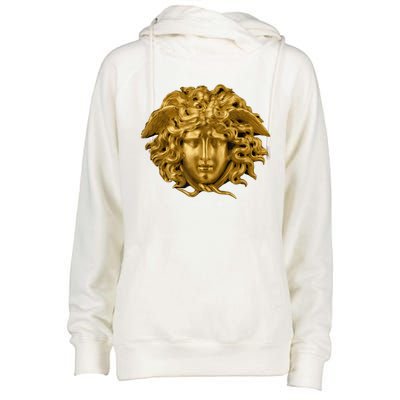 Medusa Head Snake Hair Greek Myth Gorgon Womens Funnel Neck Pullover Hood