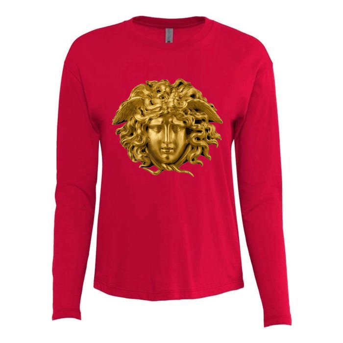 Medusa Head Snake Hair Greek Myth Gorgon Womens Cotton Relaxed Long Sleeve T-Shirt