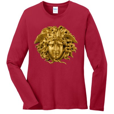 Medusa Head Snake Hair Greek Myth Gorgon Ladies Long Sleeve Shirt