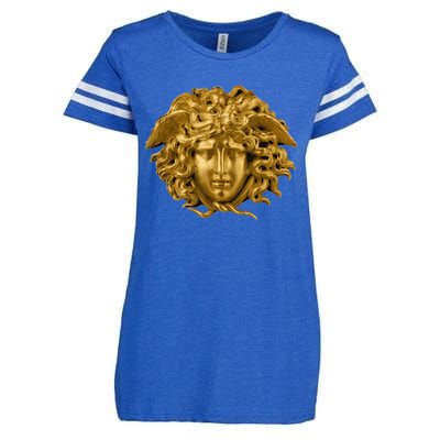 Medusa Head Snake Hair Greek Myth Gorgon Enza Ladies Jersey Football T-Shirt