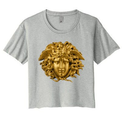 Medusa Head Snake Hair Greek Myth Gorgon Women's Crop Top Tee