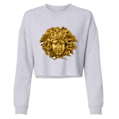 Medusa Head Snake Hair Greek Myth Gorgon Cropped Pullover Crew