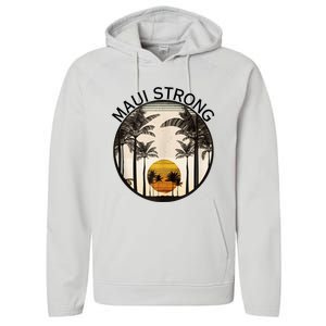 Maui Hawaii Strong Pray For Maui Pray For Lahaina Hawaii Performance Fleece Hoodie