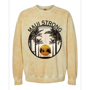 Maui Hawaii Strong Pray For Maui Pray For Lahaina Hawaii Colorblast Crewneck Sweatshirt