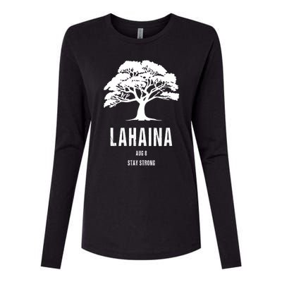 Maui Hawaii Strong Maui Wildfire Lahaina Survivor Womens Cotton Relaxed Long Sleeve T-Shirt