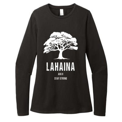 Maui Hawaii Strong Maui Wildfire Lahaina Survivor Womens CVC Long Sleeve Shirt