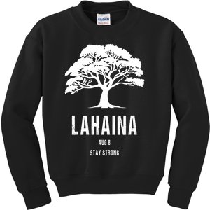 Maui Hawaii Strong Maui Wildfire Lahaina Survivor Kids Sweatshirt