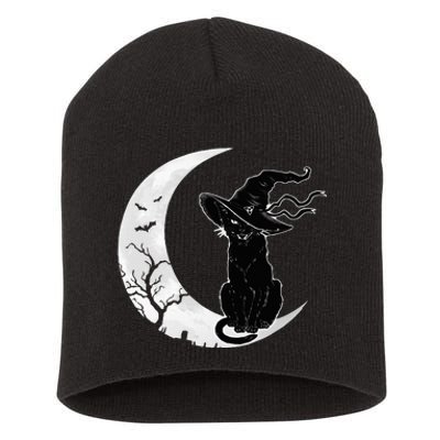 Moon Halloween Scary Black Cat Costume Witch Hat Short Acrylic Beanie