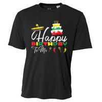 Mexican Holliday Sombrero Cute Cake Happy Birthday To Me Cooling Performance Crew T-Shirt