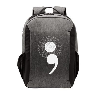 Mental Health Sunflower Semicolon Vector Backpack