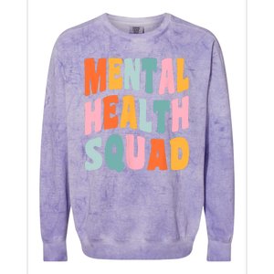 Mental Health Squad Awareness Colorblast Crewneck Sweatshirt