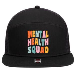 Mental Health Squad Awareness 7 Panel Mesh Trucker Snapback Hat