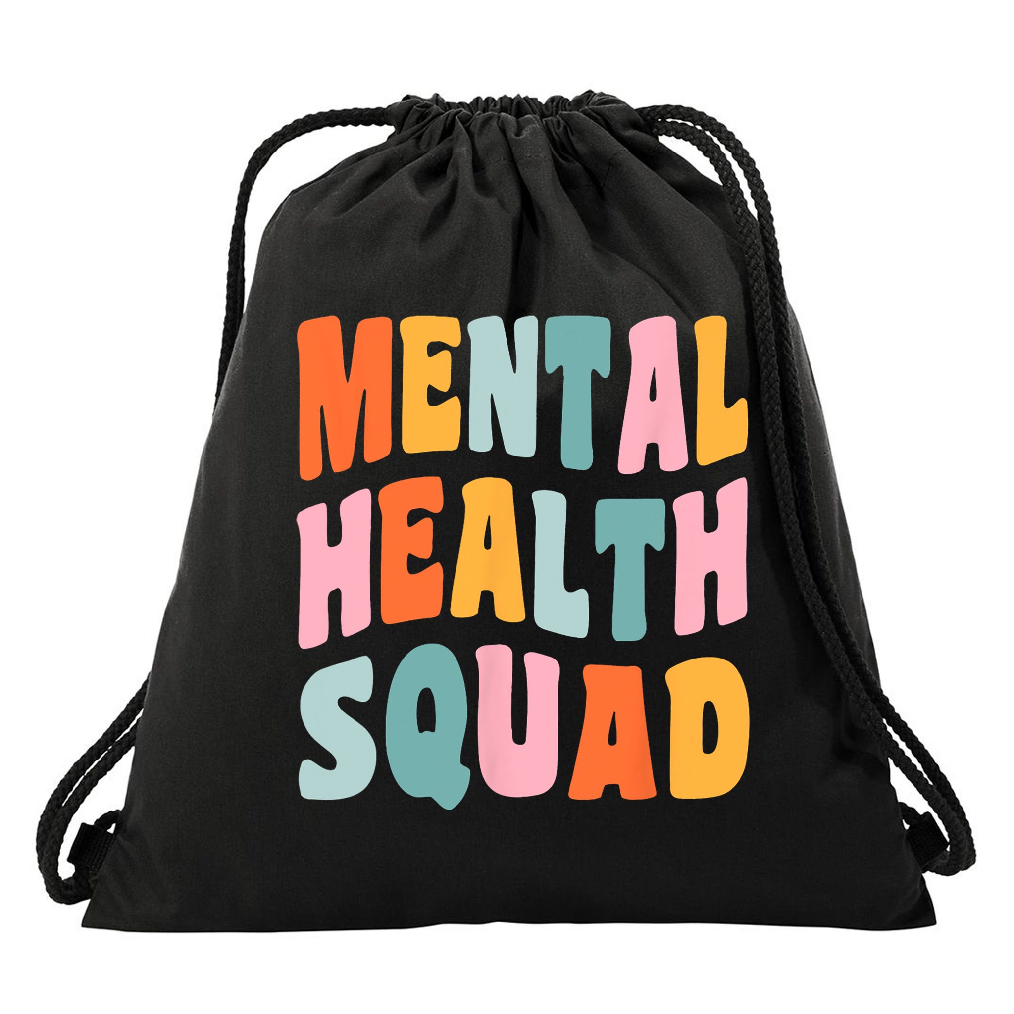 Mental Health Squad Awareness Drawstring Bag