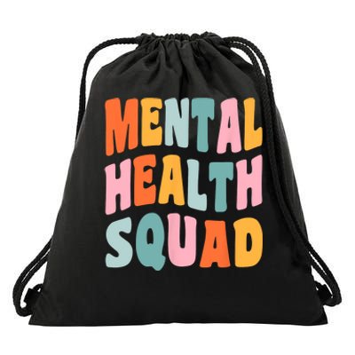 Mental Health Squad Awareness Drawstring Bag