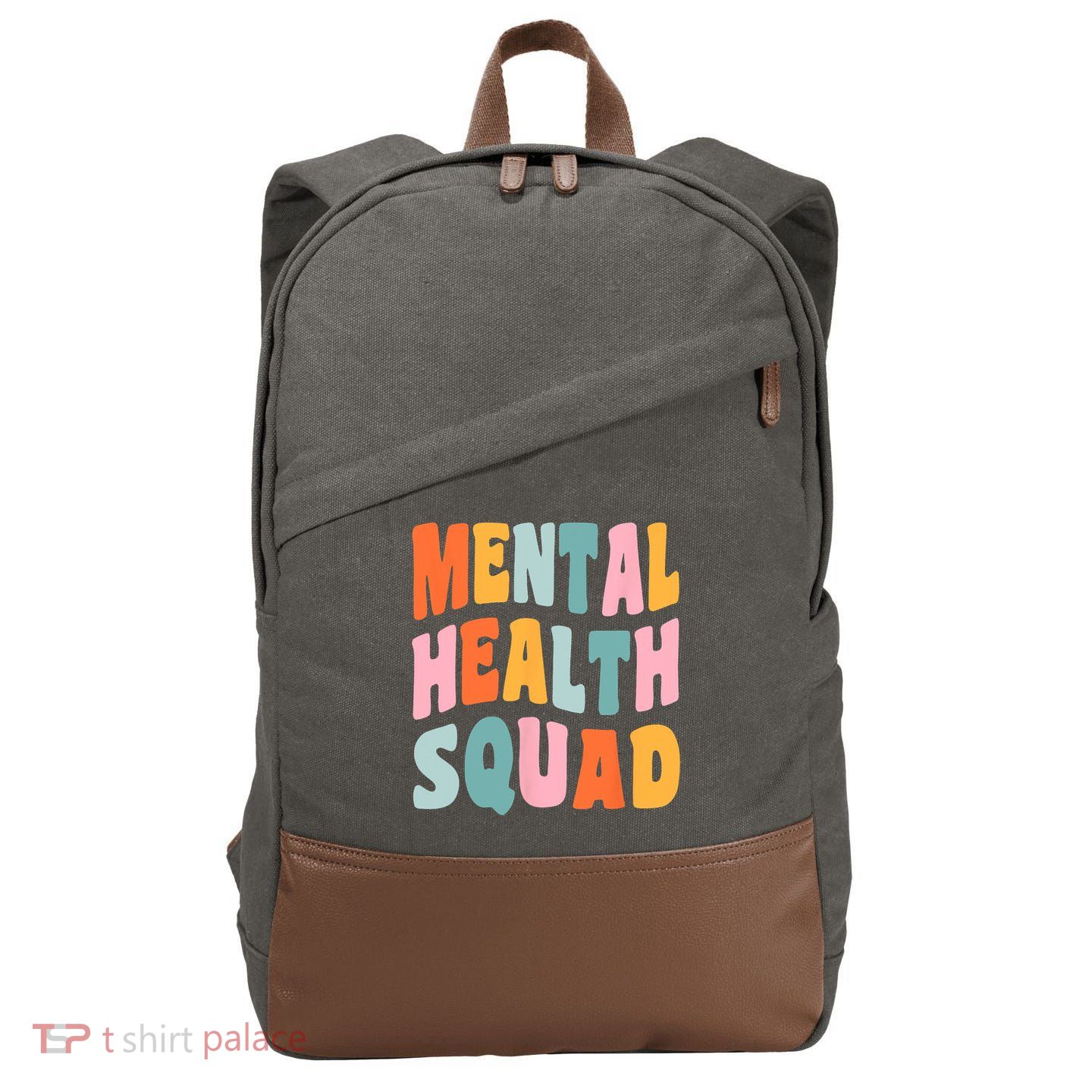 Mental Health Squad Awareness Cotton Canvas Backpack