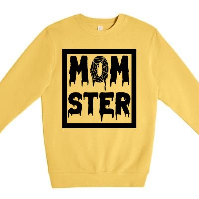 Momster Halloween Spooky Mom Premium Crewneck Sweatshirt