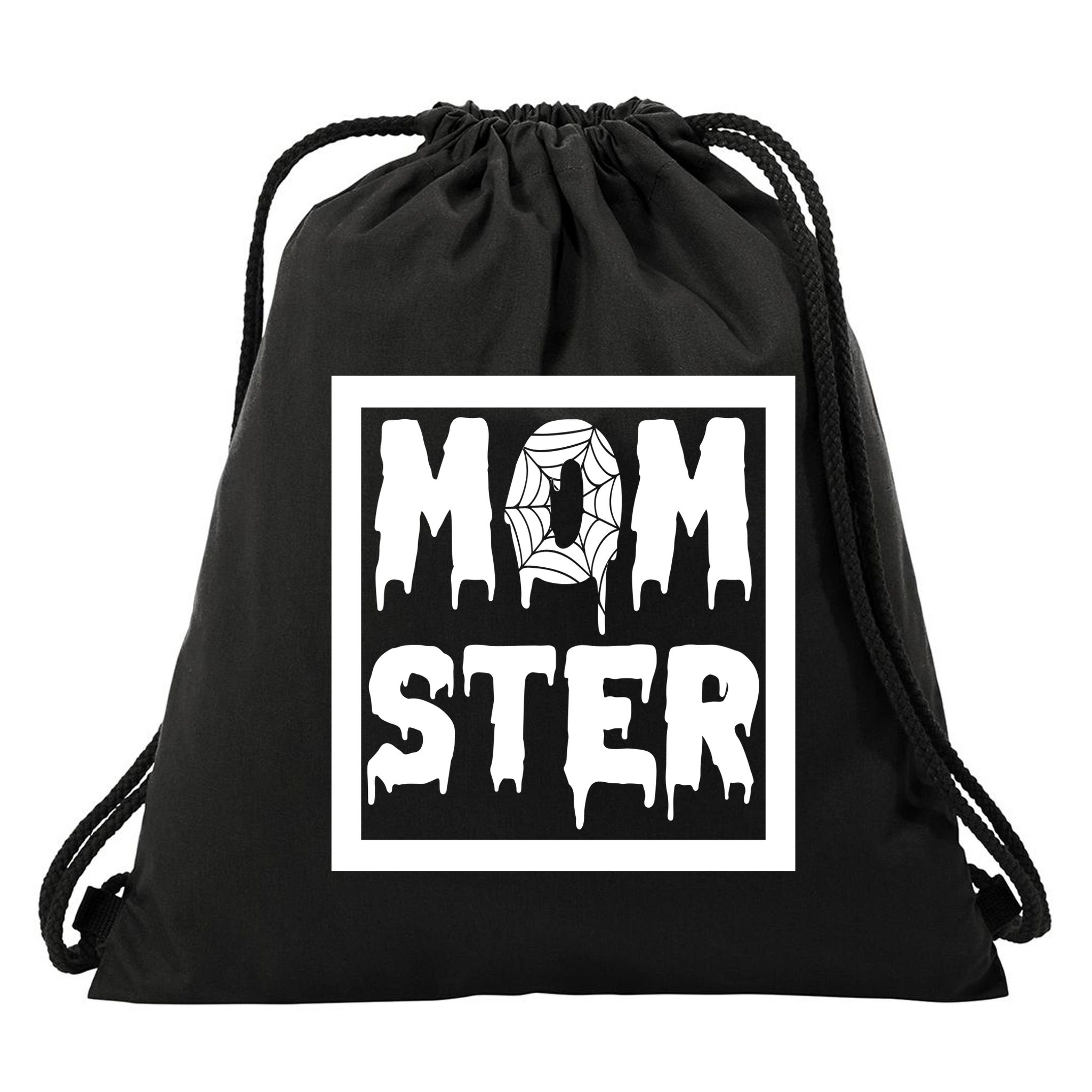 Momster Halloween Spooky Mom Drawstring Bag