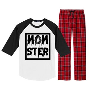 Momster Halloween Spooky Mom Raglan Sleeve Pajama Set