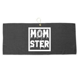 Momster Halloween Spooky Mom Large Microfiber Waffle Golf Towel