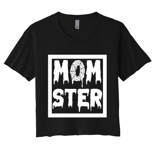 Momster Halloween Spooky Mom Crop Top