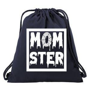 Momster Halloween Spooky Mom Drawstring Bag