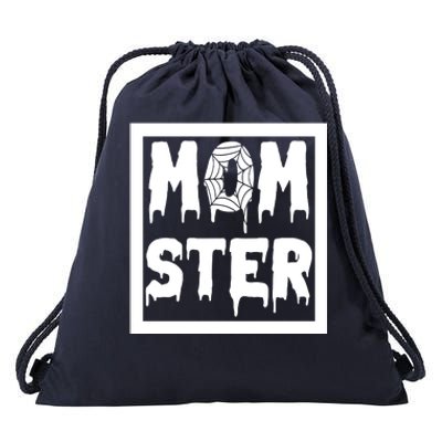 Momster Halloween Spooky Mom Drawstring Bag