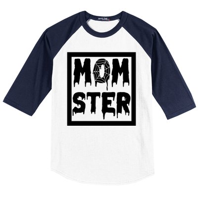 Momster Halloween Spooky Mom Baseball Sleeve Shirt