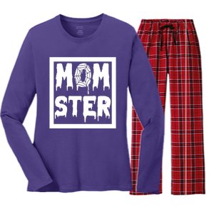 Momster Halloween Spooky Mom Women's Long Sleeve Flannel Pajama Set 