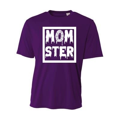 Momster Halloween Spooky Mom Youth Performance Sprint T-Shirt