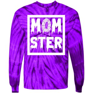 Momster Halloween Spooky Mom Tie-Dye Long Sleeve Shirt