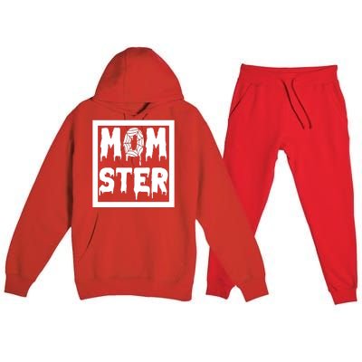 Momster Halloween Spooky Mom Premium Hooded Sweatsuit Set