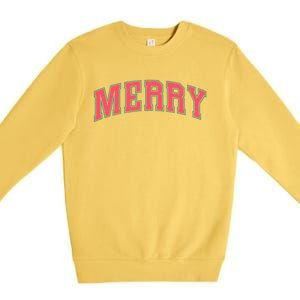 Merry Holiday Season Winter Vibes Christmas Cool Gift Premium Crewneck Sweatshirt