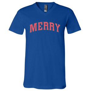 Merry Holiday Season Winter Vibes Christmas Cool Gift V-Neck T-Shirt