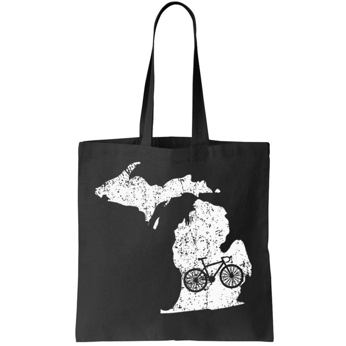 Michigan Home State Bike Cycling Triathlon Gift Tote Bag