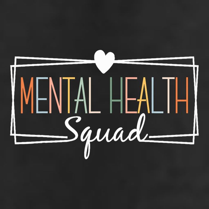 Mental Health Squad Brain Illness Mental Health Awareness 7 Panel Mesh Trucker Snapback Hat